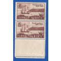 Union of South Africa-SACC126 Natal Settlers Variety, Curve to left of N -MNH-Thematic-Scenery-Ship