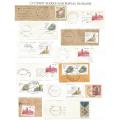 RSA-Bulklot-Used-Postmarks-Slogans-Cancel-Thematic-Flora-Buildings