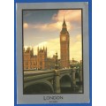 PostCard-Post Card-England Stamp Used-Big Ben-London-Thematic-Places of Interest