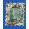 England 1900 Postage Stamp Overprinted -Used-Cancel-Overprint-Army Official-Thematic-Famous Person-
