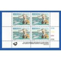 RSA-1995-MNH-Control Block-SACC910-100 Years Marine Science in S.A. -Thematic-Marine