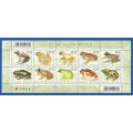RSA-2000-MNH-Sheetlet-SACC1269-Frogs of South Africa-Thematic-Fauna-Frogs