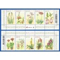 RSA-2000-MNH-Two sheets of 10 Stamps-SACC1270-1279-Medicinal Plants-Thematic-Flora-Plants