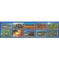 RSA-2001-MNH-SACC1439-1448-South African Natural Wonders-Thematic-Places of Interest-Scenery