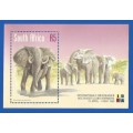 RSA-1999-MNH-M\S-SACC1194-International World Stamp Exhibition -Thematic-Fauna-Elephants