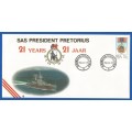 RSA-SA Navy-1985-FDC-Cover No6-SAS President Pretorius-No3953/5000-Thematic-Medal-Navy