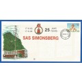 RSA-SA Navy-1988-FDC-Cover No12-No 4595/5000-SAS Simonsberg-Thematic-Buildings-Navy