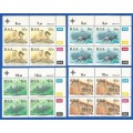 RSA-1989-MNH-Control Blocks-SACC691-694-Identification of the Coelacanth-Thematic-Building-Fish