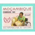 Mozambique 1981 International Year of Disabled People -MNH-Single-Thematic-Disabled-Art-Craft