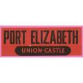 Vintage-Union Castle-PORT ELIZABETH-Label Ephemera