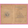 Vintage-Union Castle Line-Passage Ticket Wallet Ephemera