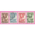 Bechuanaland Protectorate-Used-1938-SACC113-116-Postage-Revenue Issue KGVI-Thematic-Famous Person