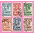 Bechuanaland Protectorate-Used-1938-SACC113-118-Postage-Revenue Issue KGVI-Thematic-Famous Person