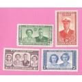 Bechuanaland Protectorate-MM-1947-SACC127-130-Royal Visit-Thematic-Famous People