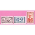 Bechuanaland Protectorate-MNH-1947-SACC127/129/130-Royal Visit-Thematic-Famous People