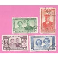 Bechuanaland Protectorate-Used-1947-SACC127-130-Royal Visit-Thematic-Famous People