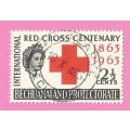 Bechuanaland Protectorate-Used-1963-SACC179-Red Cross Centenary-Thematic-Famous Person