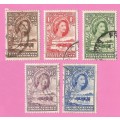 Bechuanaland Protectorate-Used-1958-SACC138/139/140/141/144-Definitive Issue-Thematic