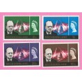 Bechuanaland-MM-1966-SACC190-193-Churchill Commemoration-Thematic-Famous Person