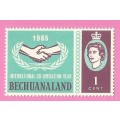 Bechuanaland-MM-1965-SACC188-International Co-operation Year-Thematic-Symbol