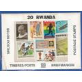 20 x Pre-Packed Theme Stamps-Africa-Rwanda-Used-Sold as Is