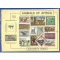 50 x Pre-Packed Theme Stamps-Animals of Africa-Used-Sold as Is
