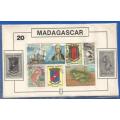 20 x Pre-Packed Madagascar Stamps-Used-Sold as Is