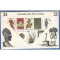 25 x Pre-Packed Theme Stamps-Costumes and Art of Africa-Used-Sold as Is