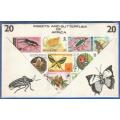 20 x Pre-Packed Theme Stamps-Insects and Butterflies of Africa-Used-Sold as Is