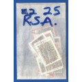 Mix-Pre-Packed-25 x Postage Stamps-Used-South Africa-Condition of Stamps-Uncheck-Sold As Is
