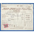 Document-Receipt-1951-George Rennie & Co. (Pty) Ltd-Receipt No 1193-Fiscally Used Stamp