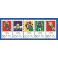 1996-RSA-MNH-SACC955-959-Setenant Strip of 5-Olympic Games Atlanta