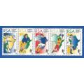 1996-RSA-MNH-SACC933-937-Soccer African Cup of Nations-Setenant Printing