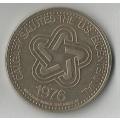 Canada Stampede Dollar - Calgary, 1976 Bicentennial of the United States Horseshoe Privy mark