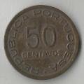 Mozambique coins 1945 50 Centavos