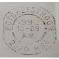 Domestic Mail-Postmark-1992-Potchefstroom