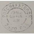 Domestic Mail-Postmark-1992-Potchefstroom