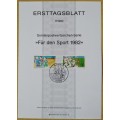 1982-First Day Sheet-Germany Sports