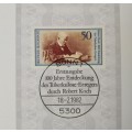 Germany FDC 1982 The 100th Anniversary of the Discovery of Tuberkelbacille by Robert Koch
