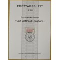 1982-First Day Sheet-Berlin The 250th Anniversary of the Birth of Carl G. Langhans