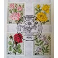 1982-First Day Sheet-Berlin Charity Stamps - Roses