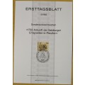 1982-First Day Sheet-Berlin The 250th Anniversary of Slazburger Emigrants in Prussian
