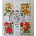 1982-First Day Sheet-Germany Charity Stamps - Roses