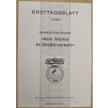 1982-First Day Sheet-Germany Information About Alcohol and Traffic