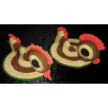 Hand knitted pair of Potholders/Oven Mittens