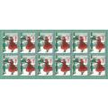 1935-MNH-USA-Christmas Seals/Stamps-Block-Variety-Second row second last stamp line through postbox.