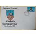 1983-Botswana-University of Botswana-First Degree Day-FDC-Cover.