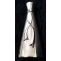 Silver coloured Vase 16.5cm high