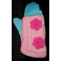 Crotched/Knitted item - Pink gloves