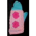Crotched/Knitted item - Pink gloves